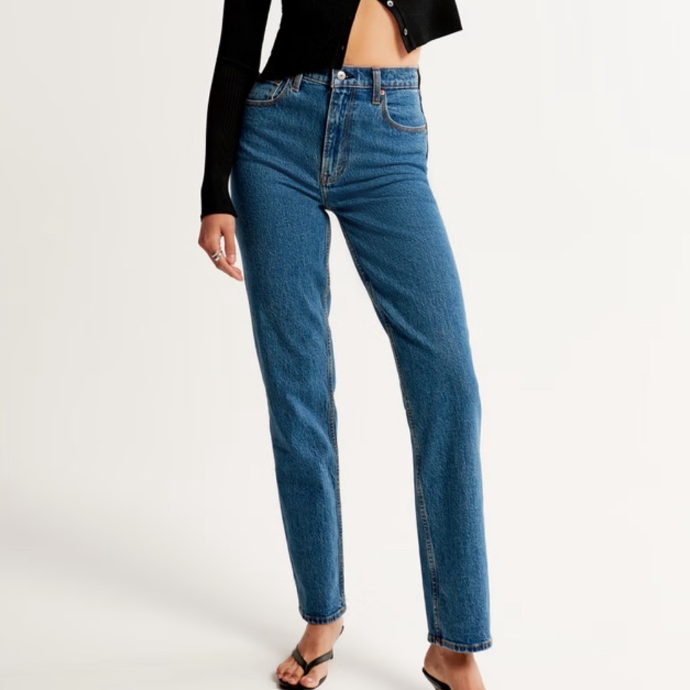 Abercrombie & Fitch Blue High Rise Women Jeans